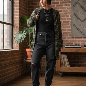 SANCTUARY GORPCORE CAMO CARDIGAN soft Y2K UTILITY CHIC, EARTHCORE‎